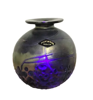 Buy Vintage Phoenican Iridescent Glass Bud Vase Malta • 15£
