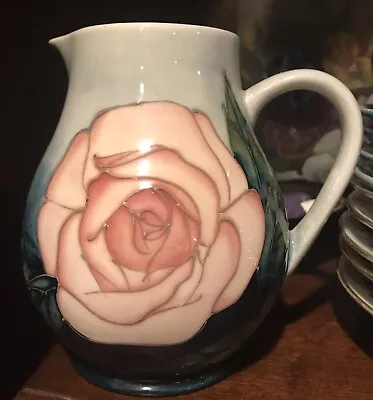 Buy Moorcroft Collectors Club 1990 Pink Rose Majolica Pitcher Rare Sally Tuffin • 236.61£