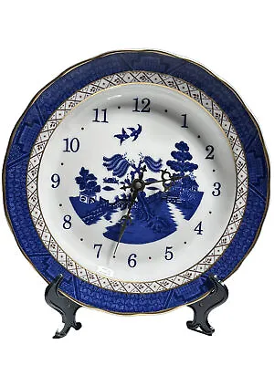 Buy Booths Real Old Willow Clock! Please Read Description! Blue Willow Dish • 66.38£