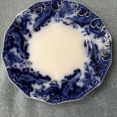 Buy 7” FLOW BLUE ARGYLE PLate By GRINDLEY POTTERY ENGLAND CIRCA 1896. NEAR MINT • 11.51£