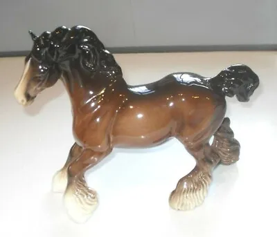 Buy VINTAGE 1970s LARGE SIZE BESWICK CANTERING SHIRE HORSE Model 975 • 99.99£