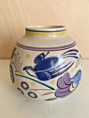 Buy Vintage 1950’s Classic Poole Pottery Swallow / Blue Bird Design Vase • 10£