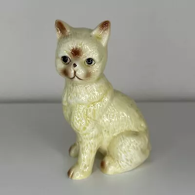 Buy Vintage Seated Kitty Siamese Blue Point Cat Kitten Figurine Mint Condition 4” • 20.82£