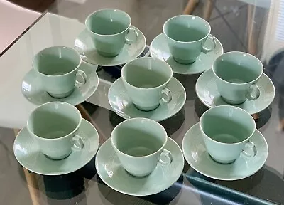 Buy Woods Ware  Beryl  Green Cups And Saucers • 45£