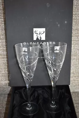 Buy 2x Gleneagles Lead Crystal Wine Glasses - Sorrento - BNIB • 40£