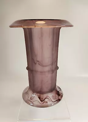Buy Davidson Cloud Glass Purple Column Vase 279D Art Deco Style Vintage Home Décor B • 30£
