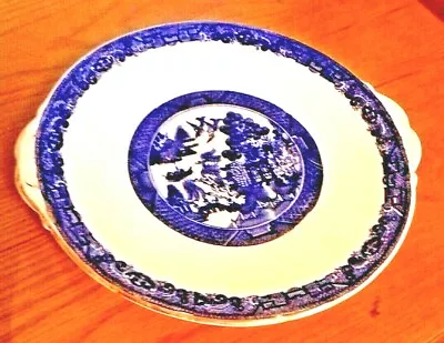Buy  Bone China Blue & White Willow Pattern Cake Plate 23cm • 3.95£