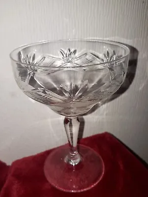 Buy Vintage Single Cut Glass Champagne Glass Perfeçt • 10£