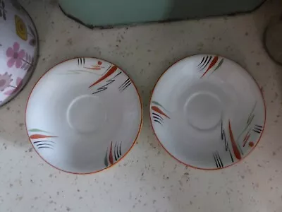 Buy Embassy Ware Art Deco Abstract 2 Saucers Have More Listed Alfred Meakin Pattern • 10£