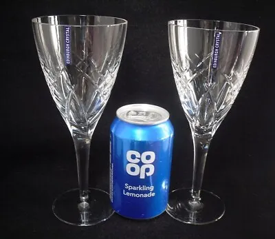 Buy Pair Edinburgh Crystal TORRENT Water Wine Goblets Glasses 8 H (with Labels) • 24.99£