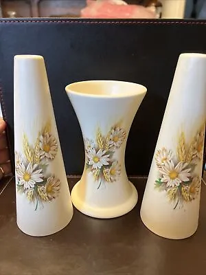 Buy VINTAGE ENGLAND Purbeck Ceramics Swanage Tall Vase Set • 4.99£