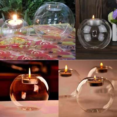 Buy 6-36Pcs Glass Tea Candle Holders Round Tea Light Holder Wedding Tealight Decor • 8.95£