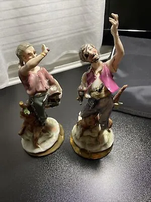 Buy 1950s Capodomonte Hand Painted Porcelain 2xPirates Figures Marked Foreign • 30£