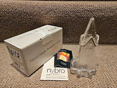 Buy Nybro Swedish Art Glass Crystal Steeple Church Tea Light Candle Holder • 45£