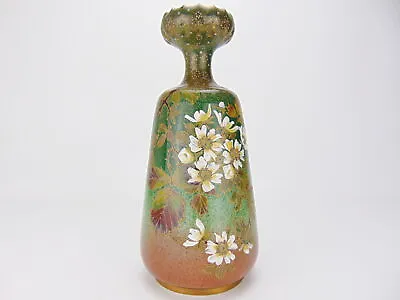 Buy Antique Victorian Carlton Ware Vase Floral Design On Green Salt Glaze W & R 30cm • 129.99£