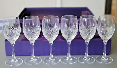 Buy Edinburgh Crystal 'Serenade' Pattern 6 Boxed Sherry Or Port Glasses • 24.99£
