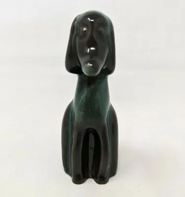 Buy VTG Blue Mountain Pottery Canada Green Drip Glaze Hound Dog 3  Figurine HR21 • 13.87£
