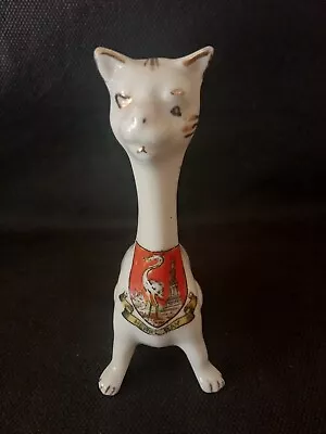 Buy Crested China - HERNE BAY Crest - Cat With Long Neck - Unmarked. • 5.50£