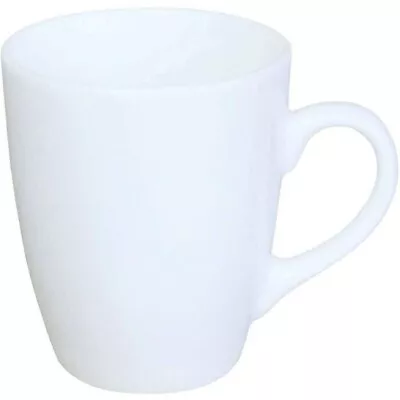 Buy 6 WHITE CERAMIC Coffee Mugs Large Ceramic Tea Drinks Hot Drinking Mug Cup 310ml • 11.99£