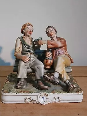 Buy Capodimonte Porcelain Figurine Old Friends Signed Franco • 58£