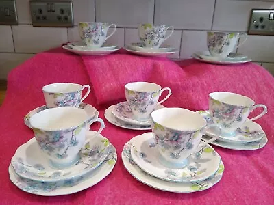 Buy Vintage Royal Standard 'Mayflower' Tea Set 8 X Trios Cups Saucers Plates No 1720 • 20£