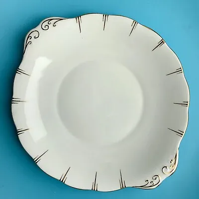 Buy Vintage Royal Albert China 1950’s Art Deco Style Cake Plate With Handles 24.5cm  • 14.99£