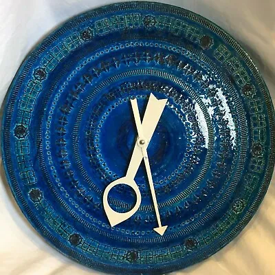 Buy Vintage Bitossi Italian Pottery Clock Rimini Blu Blue Mid Century Modern  • 1,043.19£