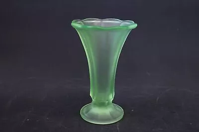 Buy Vtg 1930's WALTHER & SOHNE Art Deco Meisterstück Uranium Green Glass VASE 6 -R07 • 9.99£