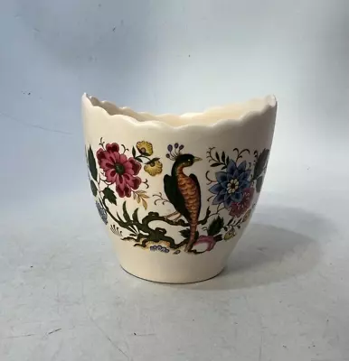 Buy Purbeck Ceramics Swanage Bird Of Paradise Vase Scalloped Border 3.7 X4  #RA • 3.40£