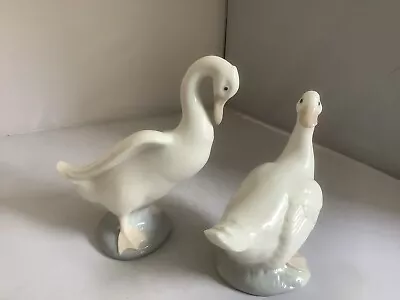 Buy Pair Of NAO By Lladro Geese/Duck Figurines, Perfect Condition • 12£
