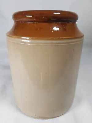 Buy Vintage Stoneware Salt-Glazed Storage Jar Large 20cm High 15cm Dia Rare Prop • 14.99£