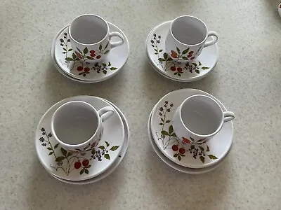 Buy Vintage Noritake Progression Berries N Such Tea Set. 4 X Cups, Saucers & Plates • 24£