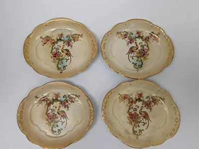 Buy 4 Antique J. K. L. Fenton Pottery Mayfair Bird Of Paradise Oval Dishes • 20£