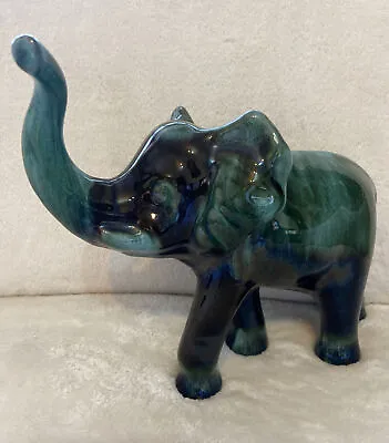 Buy BLUE MOUNTAIN Collection CANADIAN POTTERY Glazed Clay ELEPHANT FIGURINE 23cm Len • 50£