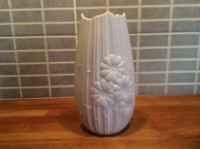Buy Kaiser W Germany 7335/1 White Bisque Vase Raised Flowers, Impressed M Fry 17cm • 30£