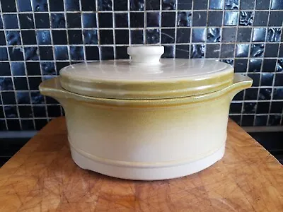 Buy Vintage Kiln Craft Tableware Lidded Casserole Dish Green  Design • 14.80£