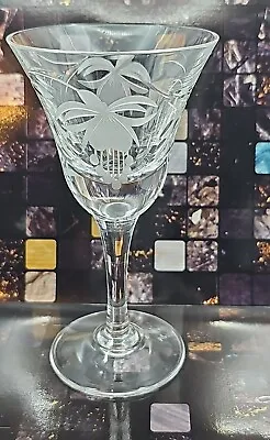 Buy Vintage Royal Brierley Fuchsia Small Wine Glass Sherry Glass 5½ ×3  130ml  • 12£