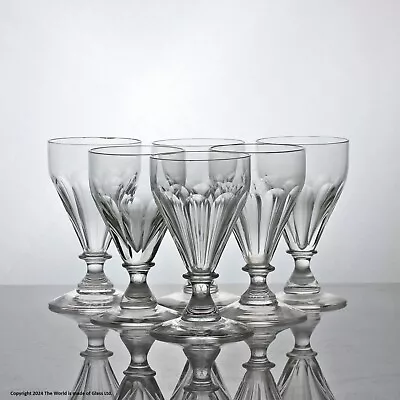 Buy Matched Set Of Six Victorian Mouth-blown Port Or Dram Glasses • 48£