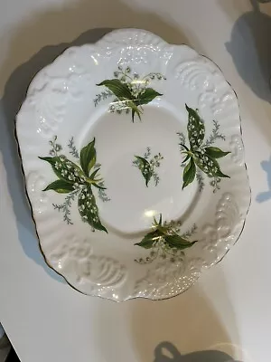 Buy Hammersley Spode Lily Of The Valley Serving Plate, Bone China 20cm X 23cm Gilt • 20£