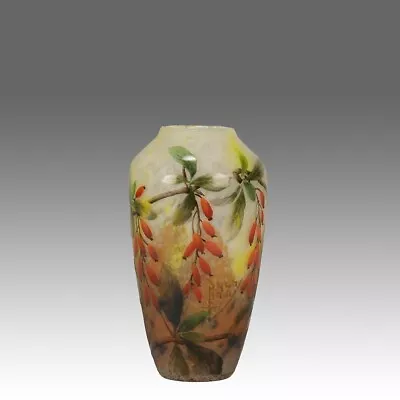 Buy Early 20th Century Cameo Glass  Rosehips Vase  By Daum Freres • 2,350£