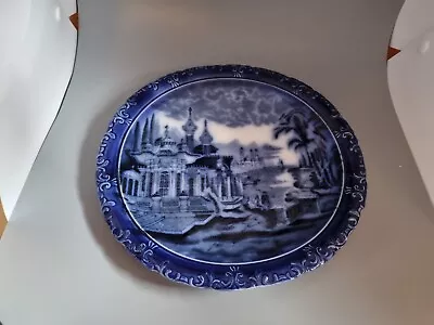 Buy 🌟🌟Antique Victorian Flow Blue Transfer Ware Plate By J Kent Pottery C1910🌟🌟 • 12£