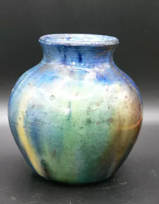 Buy Studio Pottery Vase, Beautiful Multicoloured Glaze • 10£