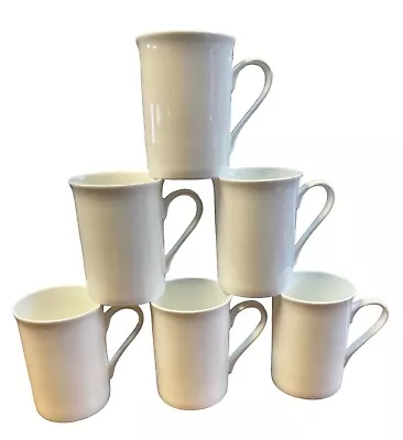 Buy 6 White Mugs Fine Bone China Coffee Tea Mug Set White 295ml 10Fluid Oz Panama • 16.99£