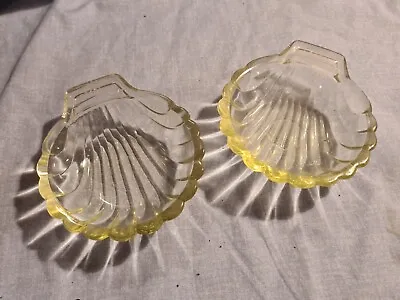 Buy 2 Vintage Pyrex Clear Glass Scallop Shell Dishes 435 Starters Dips Ovenproof • 4.99£