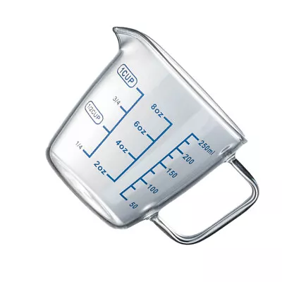 Buy  250 Ml Glass Graduated Cup Measuring Mixing Child Micro-wave Oven Beaker • 11.99£