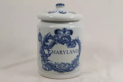 Buy ROYAL DELFT Dutch HOLLAND Covered Storage Jar, Maryland, Apothecary Jar • 37.46£