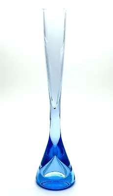 Buy Whitefriars Glass Rare FLC Sky Blue Tear Drop Bud Vase No. 9566 1980 • 120£