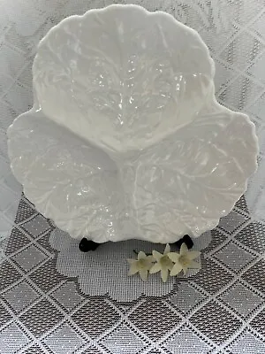 Buy Wedgwood Countryware Cabbage Leaf 3 Section Hors D'oeuvres Dish 10.5” Excellent • 14.99£