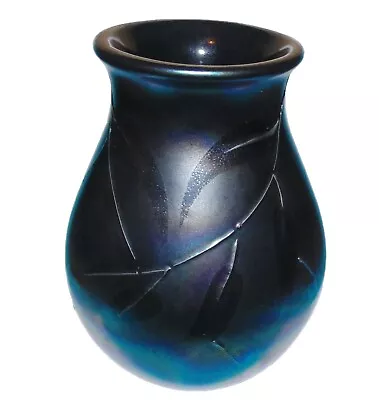 Buy Poole Pottery Vase   ' Leaf Pattern '  1st Quality  (7366) • 55£