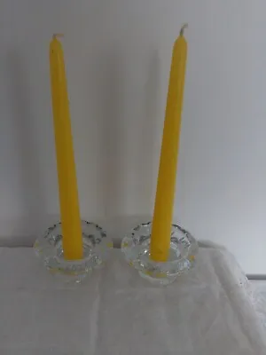 Buy Pair Of Bolsius Crystal Cut Glass Candle  Holders For Taper Candles Or Tealights • 8£